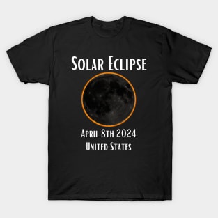 Solar Eclipse United States Total Eclipse Gift For American April 8th 2024 Astronomy Sun Moon Space Enthusiast T-Shirt